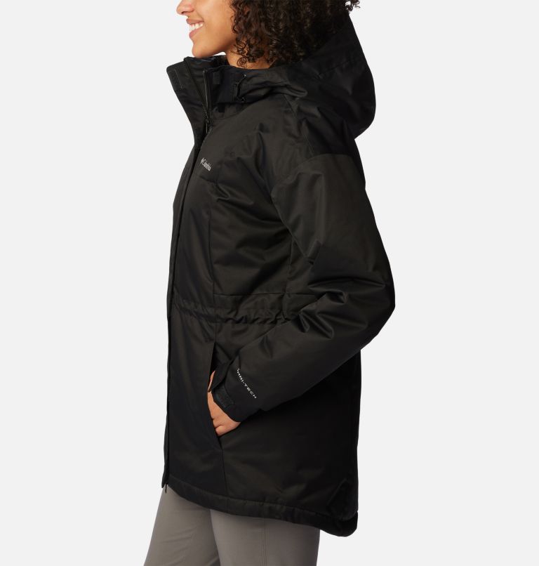 Thumbnail: Women's Hikebound Long Insulated Jacket, Color: Black, image 3