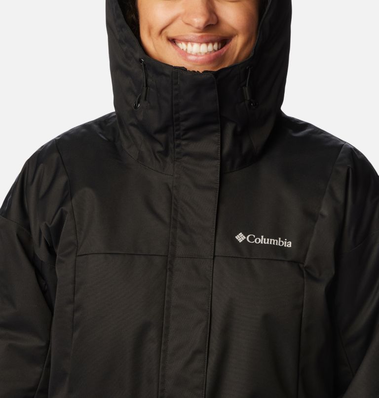 Women's Hikebound Long Insulated Jacket, Color: Black, image 4