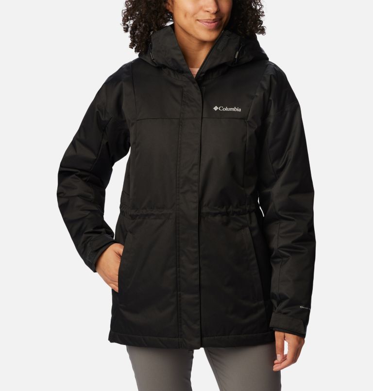 Thumbnail: Women's Hikebound Long Insulated Jacket, Color: Black, image 1