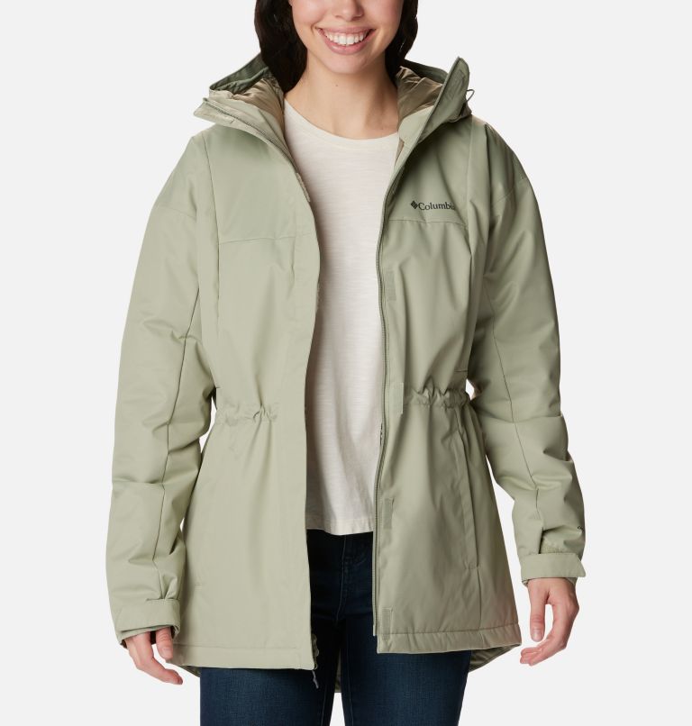 Thumbnail: Women's Hikebound Long Insulated Jacket, Color: Safari, image 6