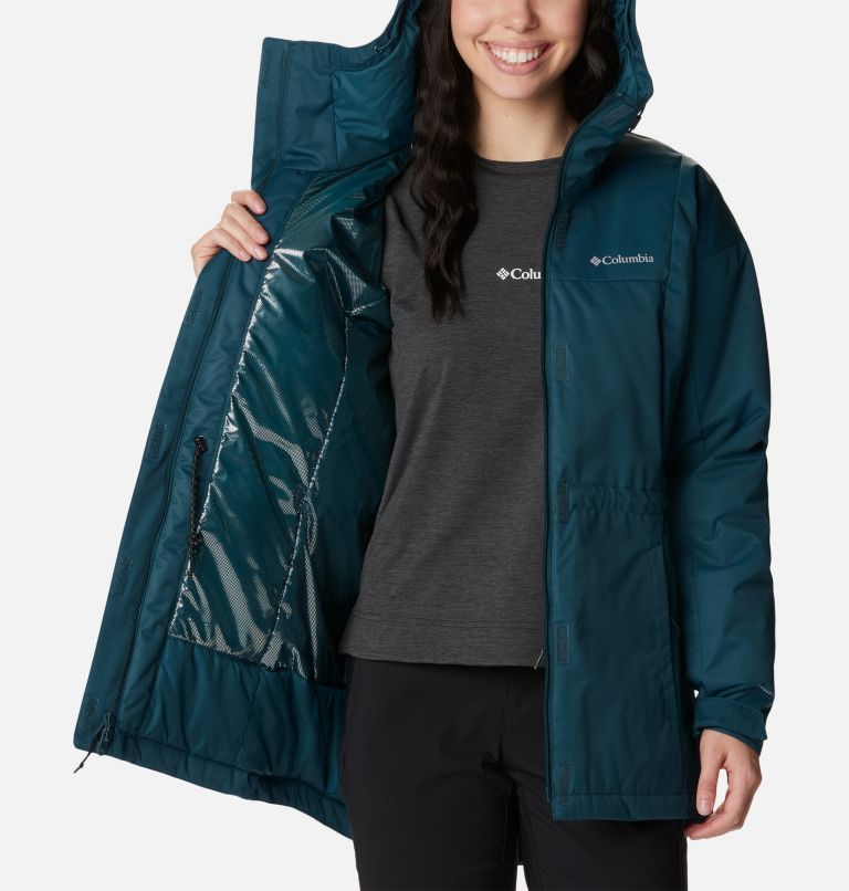Women's Hikebound Long Insulated Jacket, Color: Night Wave, image 5
