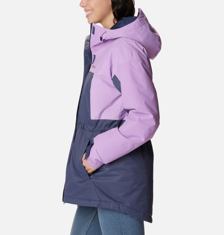 Women's Hikebound Long Insulated Jacket, Color: Nocturnal, Gumdrop, image 3