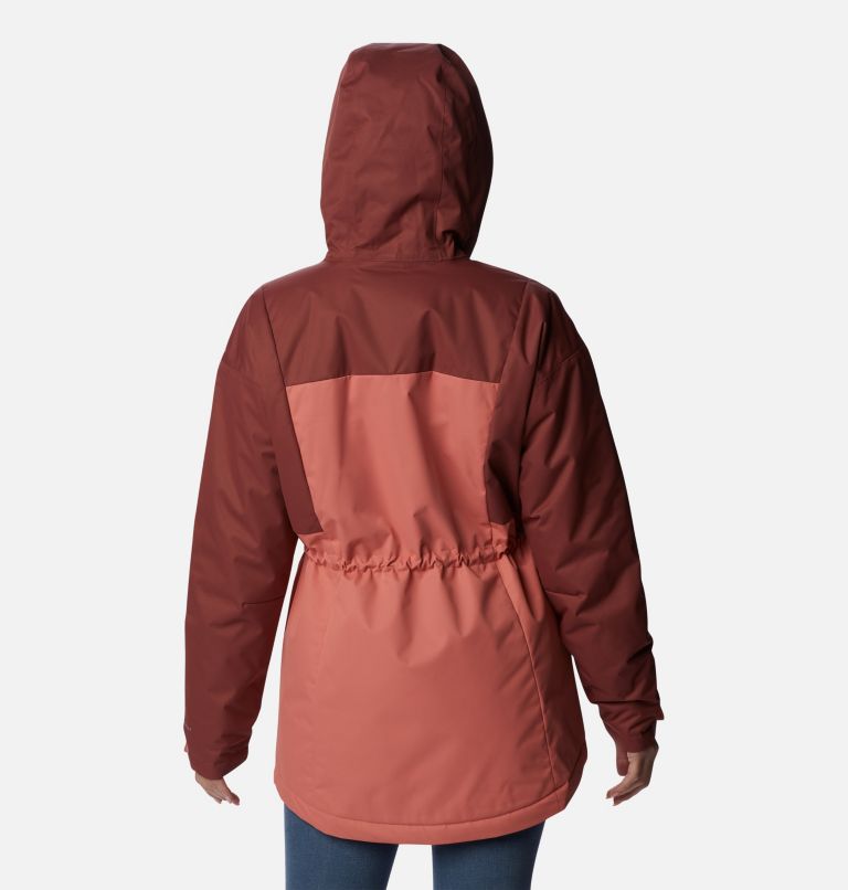 Thumbnail: Women's Hikebound Long Insulated Jacket, Color: Faded Peach, Beetroot, image 2