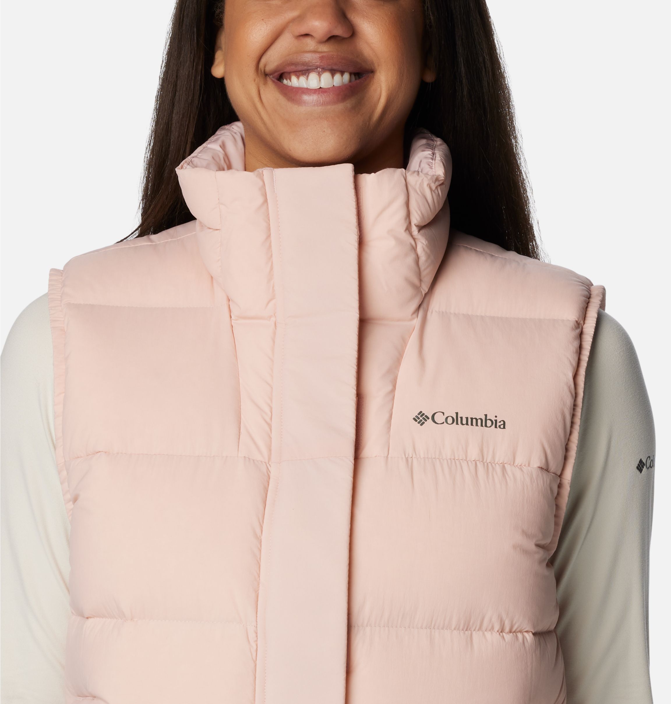 Columbia white down discount vest