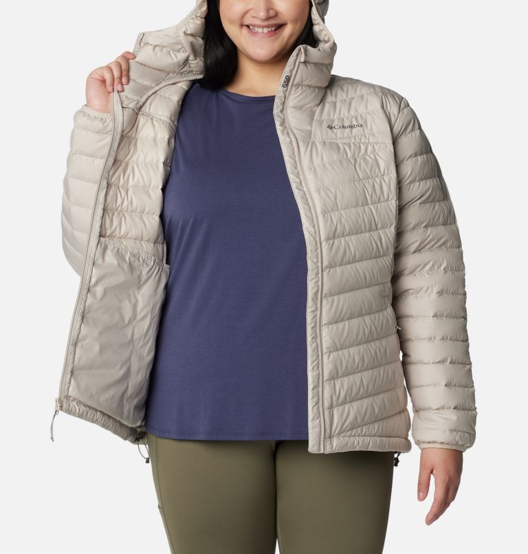 Women's Westridge Hooded Down Jacket - Plus Size, Color: Dark Stone, image 5