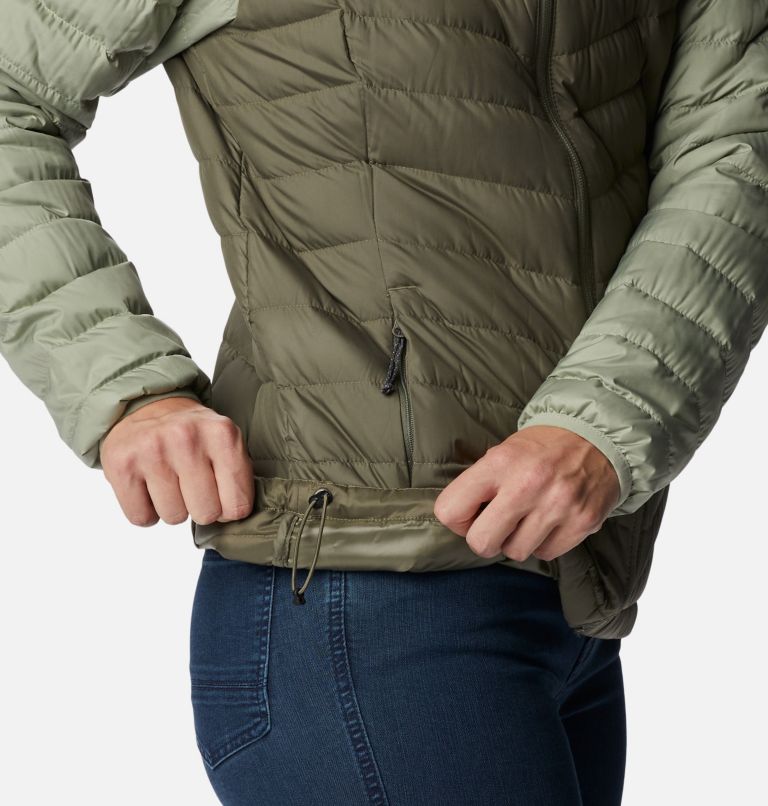 Women's Westridge Hooded Down Jacket, Color: Safari, Stone Green, image 6