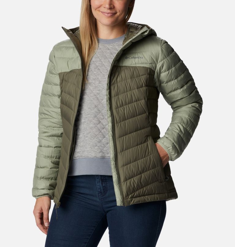 Women's Westridge Hooded Down Jacket, Color: Safari, Stone Green, image 8