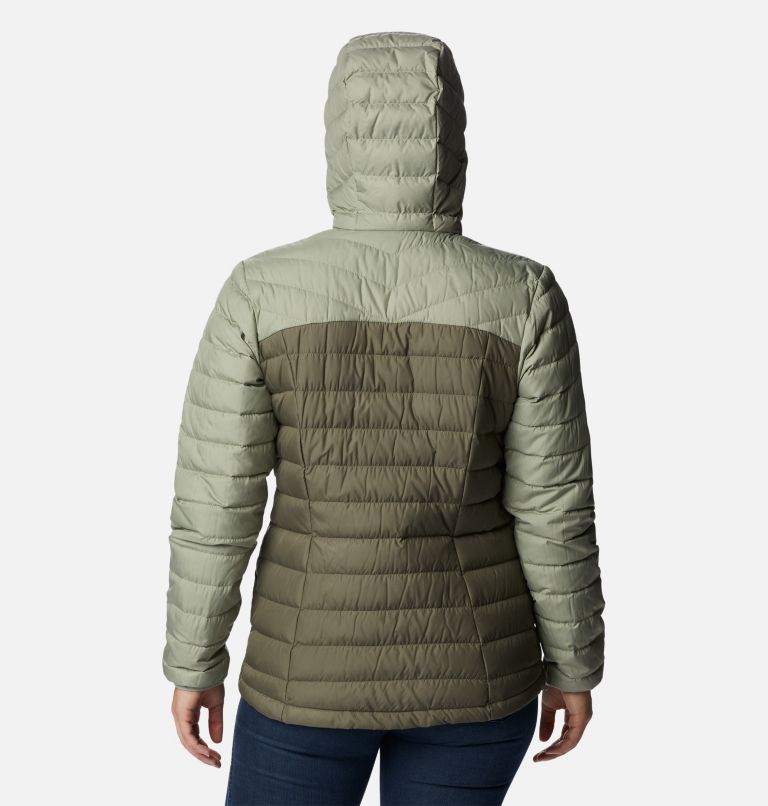 Thumbnail: Women's Westridge Hooded Down Jacket, Color: Safari, Stone Green, image 2
