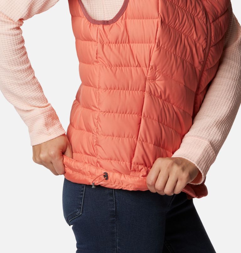 Women's Westridge Packable Down Vest, Color: Beetroot, Faded Peach, image 6