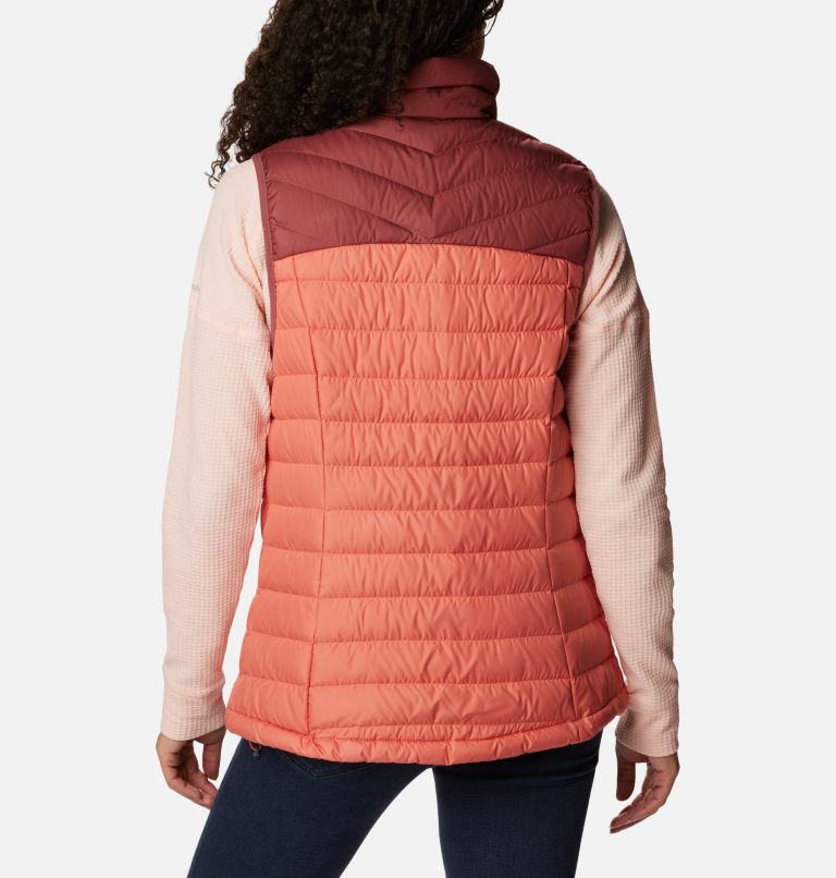 Women's Westridge Packable Down Vest, Color: Beetroot, Faded Peach, image 2