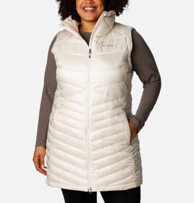 NWT $70 UNC North Carolina White Blue Vest Jacket Womens Large Columbia  Puffer