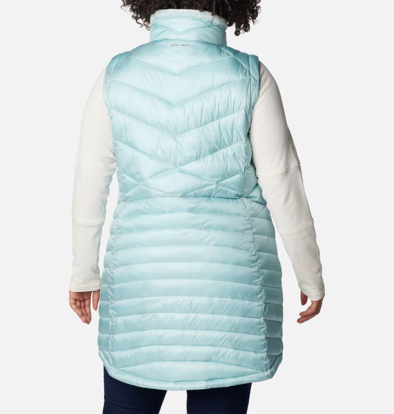 Thumbnail: Women's Joy Peak Long Vest - Plus Size, Color: Aqua Haze, image 2