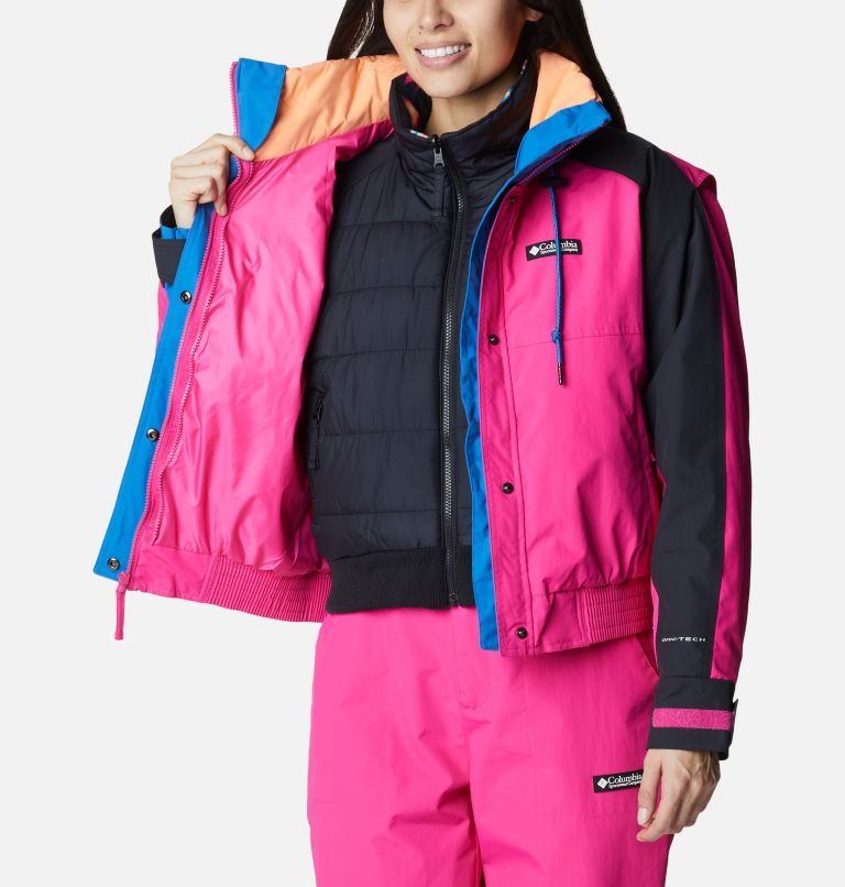 Thumbnail: Women's Wintertrainer Interchange Jacket, Color: Fuchsia Fizz, Black, Bright Indigo, image 5
