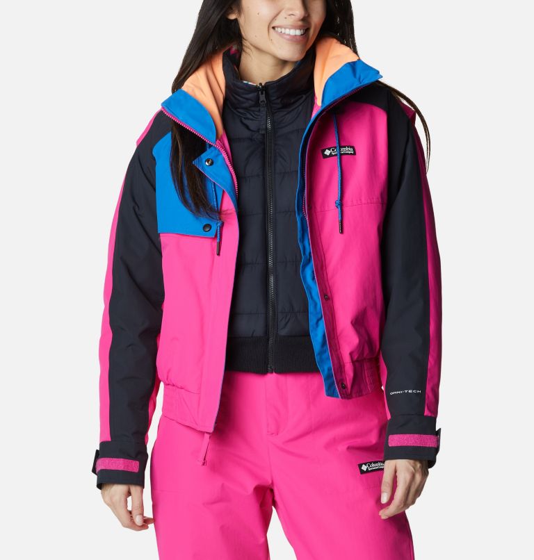 Thumbnail: Women's Wintertrainer Interchange Jacket, Color: Fuchsia Fizz, Black, Bright Indigo, image 11