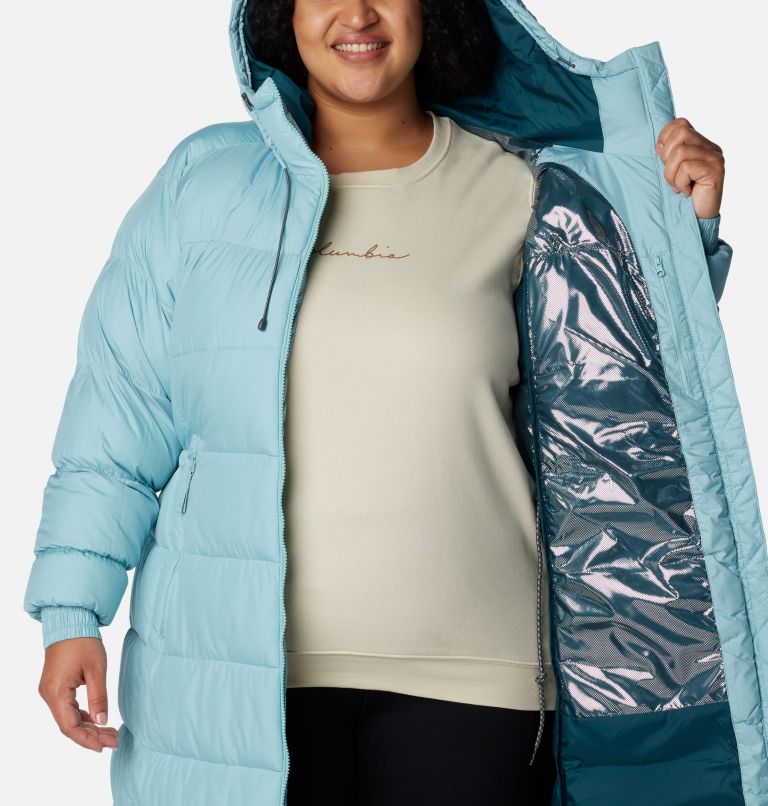 Thumbnail: Women's Pike Lake II Long Jacket - Plus Size, Color: Aqua Haze, image 5