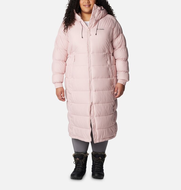 Pink Fur Lined Coat Down Parka Thick Winter Coat For Snowy Weather