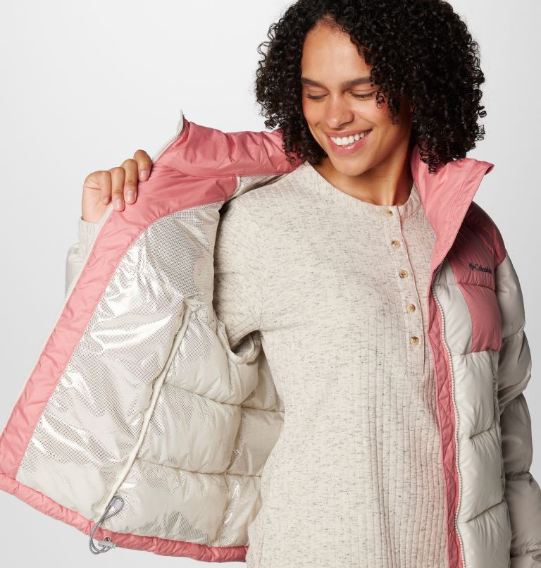 Chaqueta corta y acolchada Pike Lake II para mujer, Color: Chalk, Pink Agave, Dark Stone, image 8