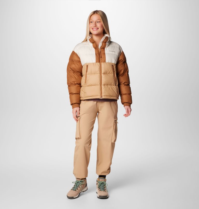 Chaqueta corta y acolchada Pike Lake II para mujer, Color: Canoe, Chalk, Camel Brown, image 3