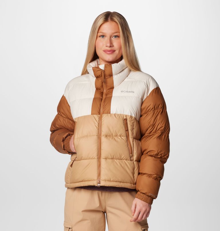 Chaqueta corta y acolchada Pike Lake II para mujer, Color: Canoe, Chalk, Camel Brown, image 9