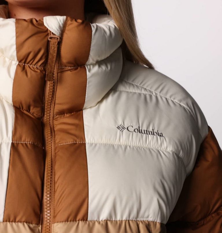 Chaqueta corta y acolchada Pike Lake II para mujer, Color: Canoe, Chalk, Camel Brown