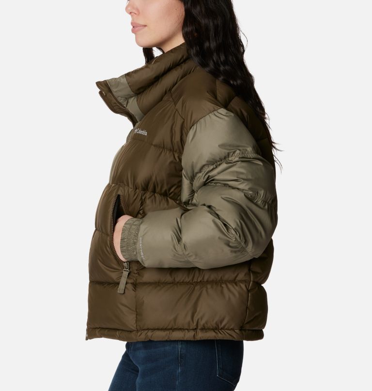 Women's Pike Lake II Cropped Jacket, Color: Olive Green, Stone Green, image 3