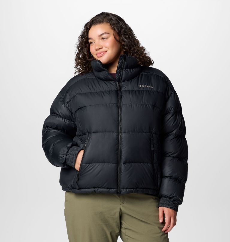 Plus size crop puffer jacket online