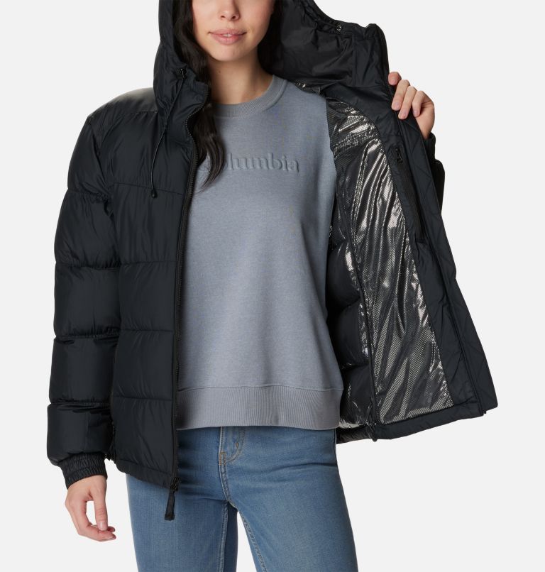 Women's Shiny Poly-Fill Hooded Jacket