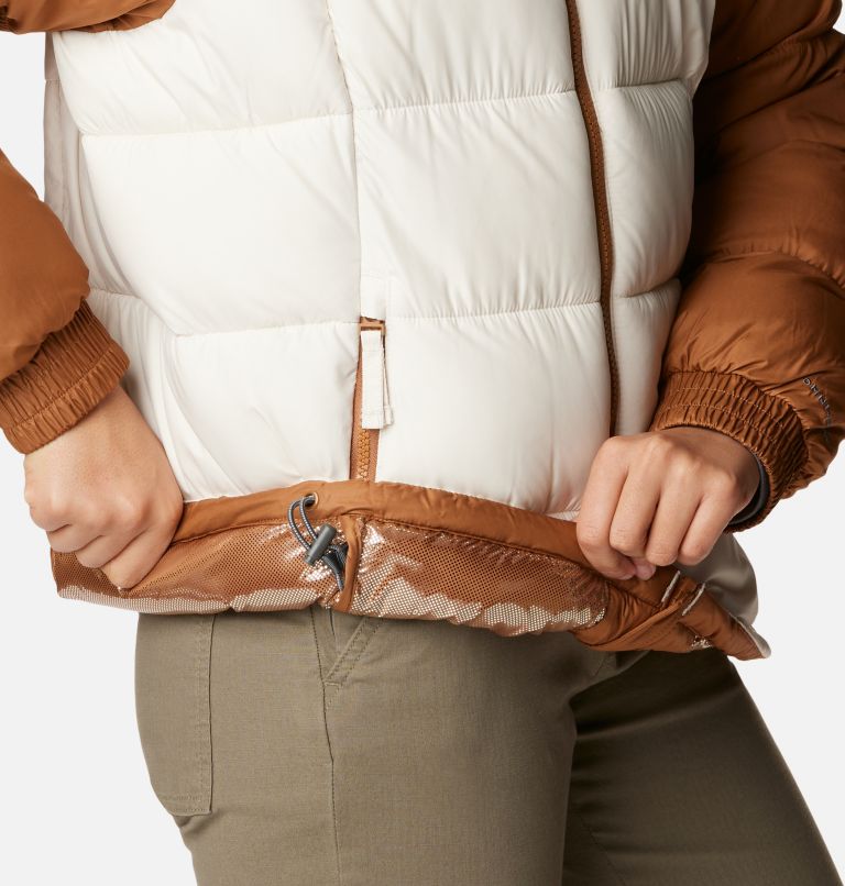Women's Pike Lake II Insulated Jacket, Color: Camel Brown, Chalk, image 7