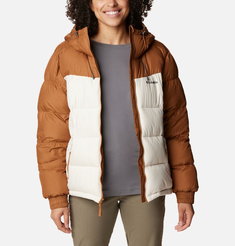Women's Pike Lake II Insulated Jacket, Color: Camel Brown, Chalk, image 8