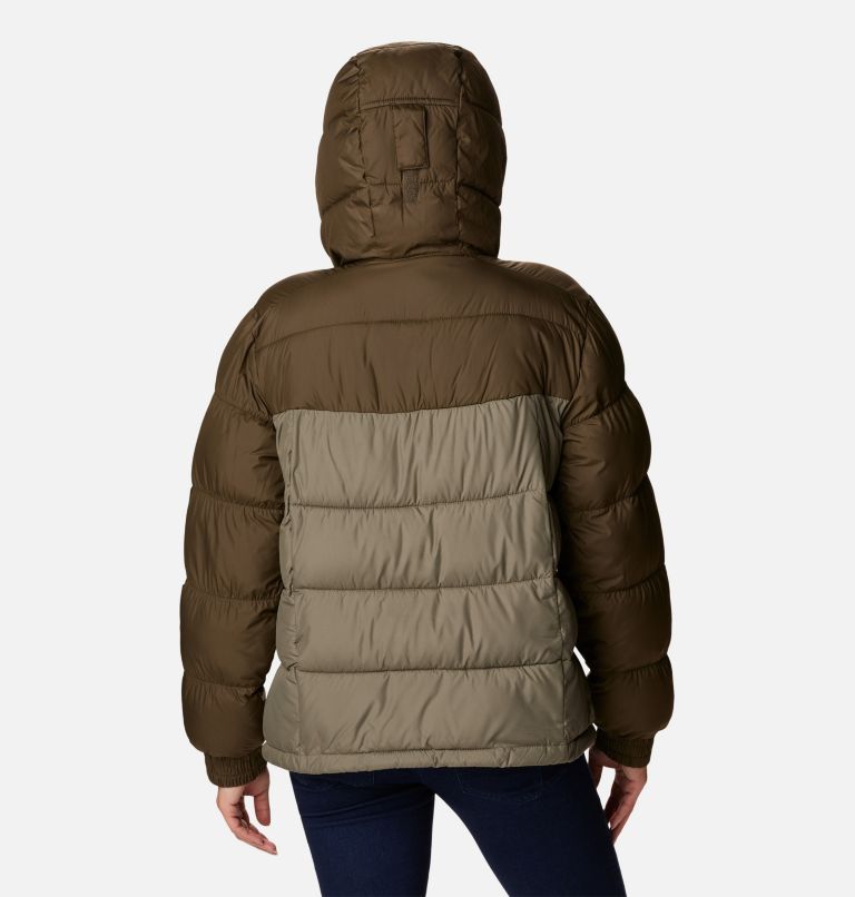 Women's Pike Lake II Insulated Hooded Puffer Jacket, Color: Olive Green, Stone Green, image 2