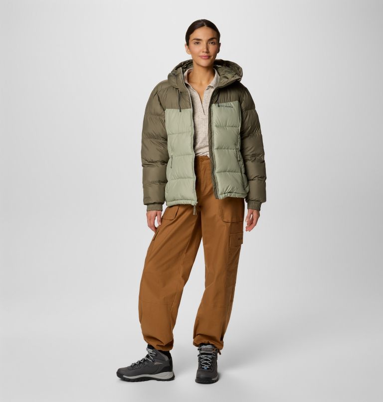 Chaqueta acolchada con capucha y aislamiento Pike Lake II para mujer, Color: Stone Green, Safari, image 3