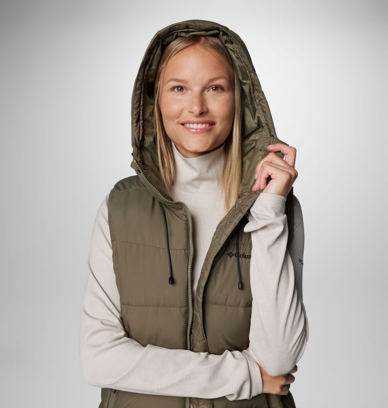 Women's Pike Lake II Insulated Vest, Color: Stone Green, image 8
