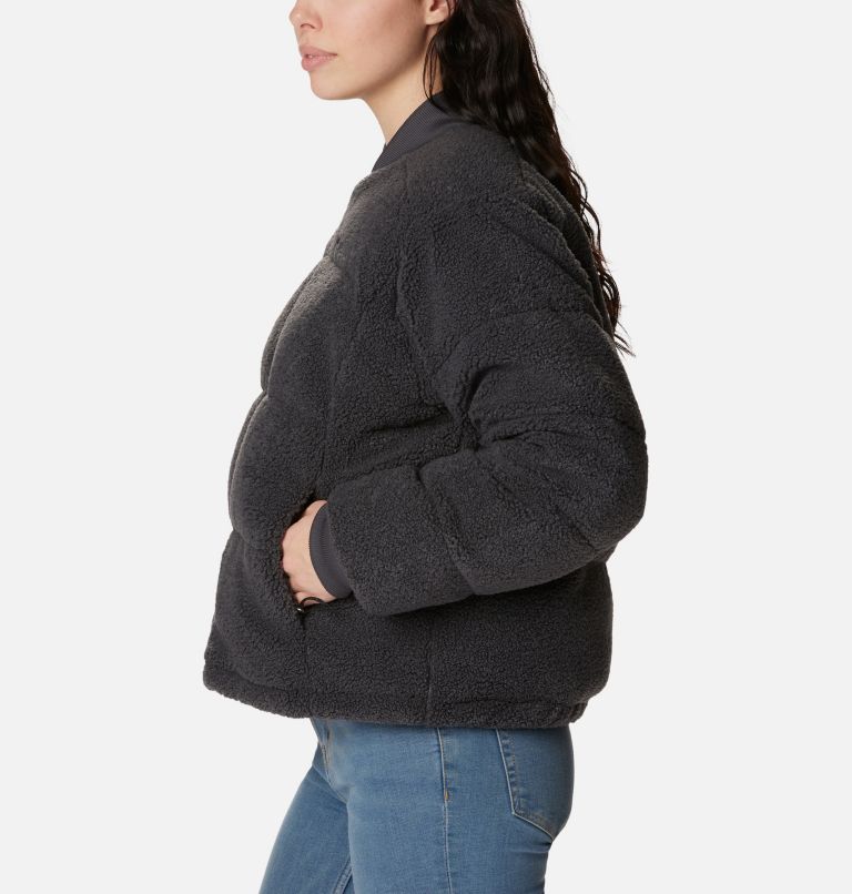 Women's Puffect Novelty Sherpa Puffer Jacket, Color: Shark, image 3