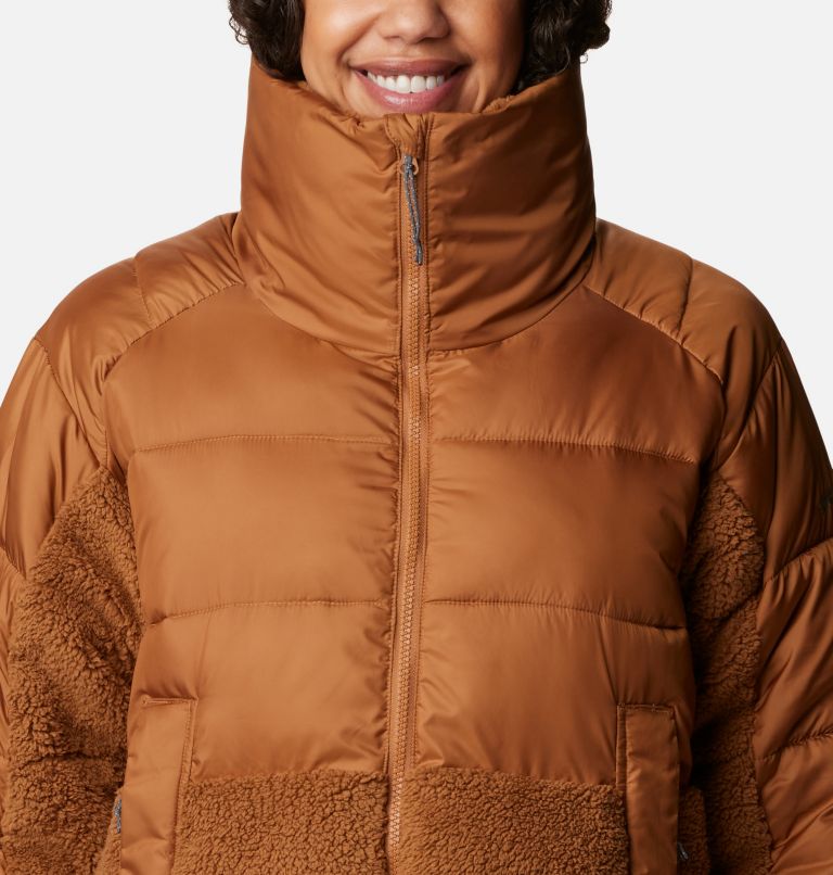 Women's Leadbetter Point Long Jacket, Color: Camel Brown, image 4