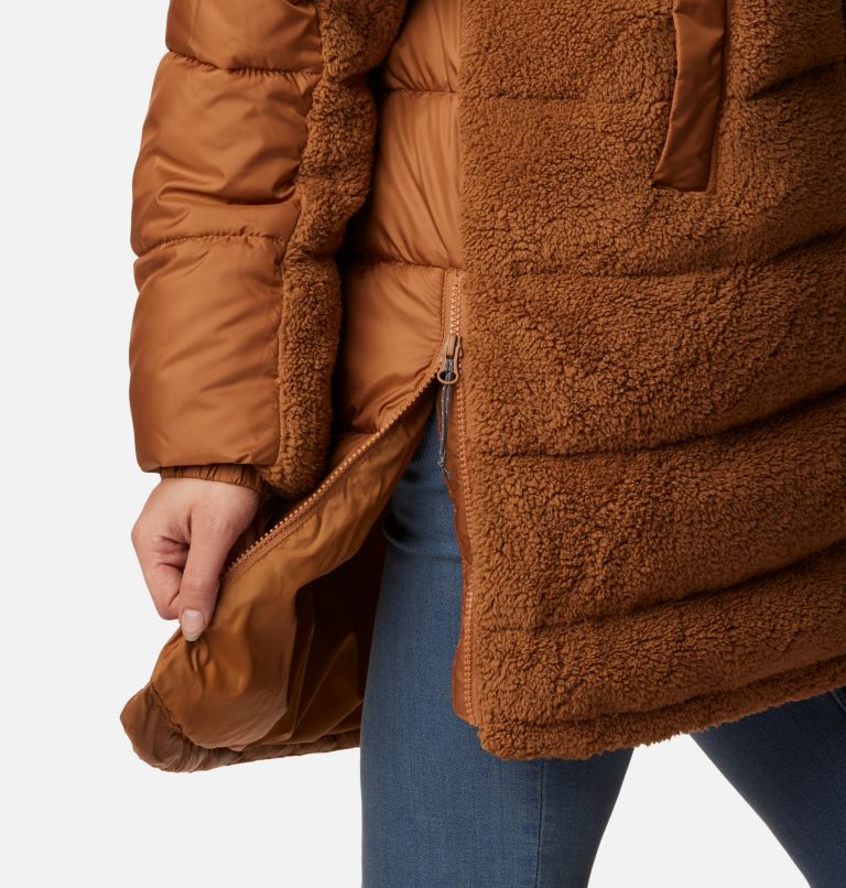 Women's Leadbetter Point Long Jacket, Color: Camel Brown, image 6