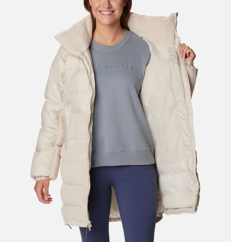 Chaqueta acolchada hibrída de forro polar sherpa larga con aislamiento  Leadbetter Point™ para mujer