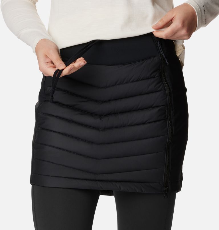 Ladies Black Pants W Attached Skirt, Mini Flared Skirt W Leggings