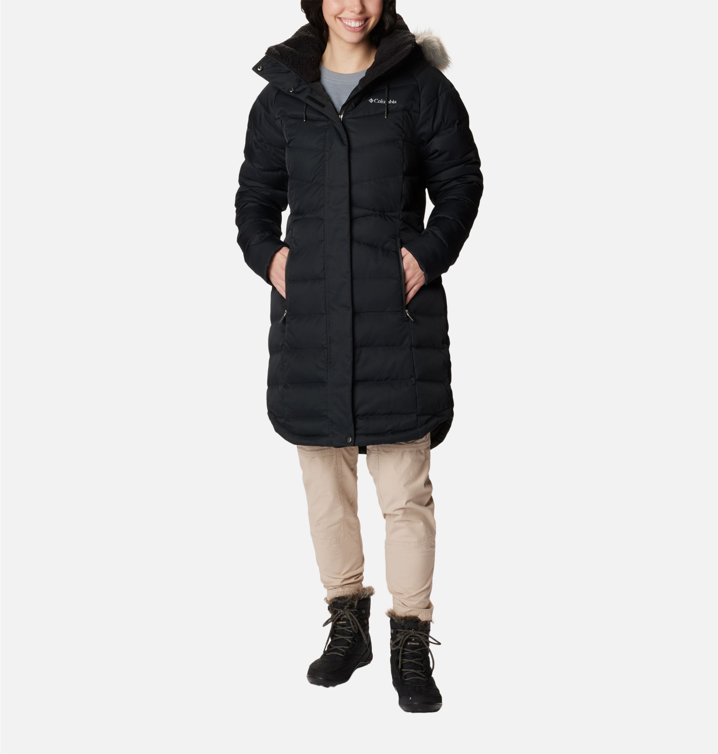 Columbia long puffer store coat