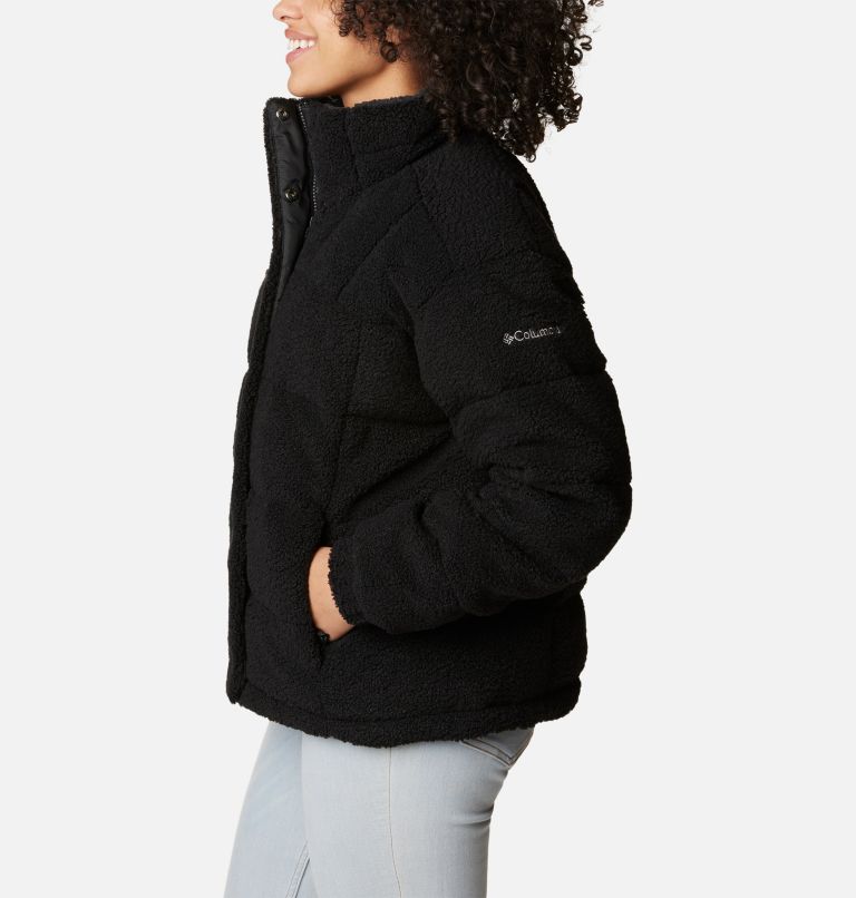 Women's Ruby Falls Novelty Jacket, Color: Black Doodle Sherpa, image 3