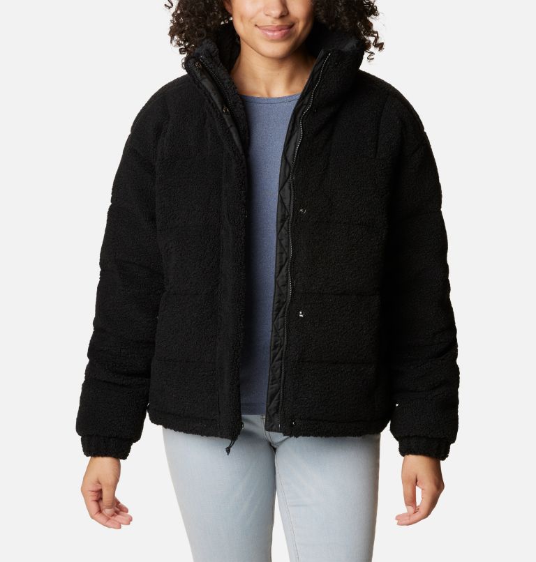 Women's Ruby Falls Novelty Jacket, Color: Black Doodle Sherpa, image 7