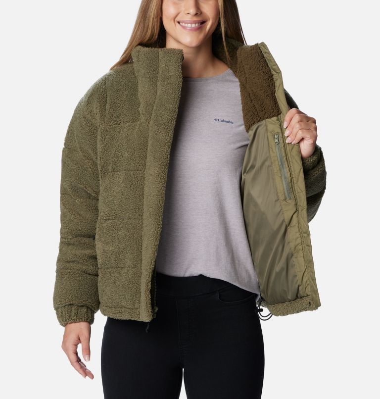 Ruby Falls Novelty Jacket | 397 | M, Color: Stone Green Doodle Sherpa, image 5