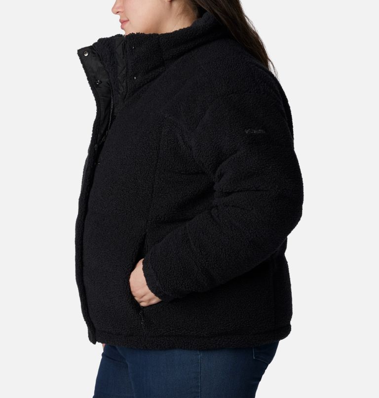 Women's Sherpa Ruby Falls Novelty Jacket - Plus Size, Color: Black Doodle Sherpa, image 3