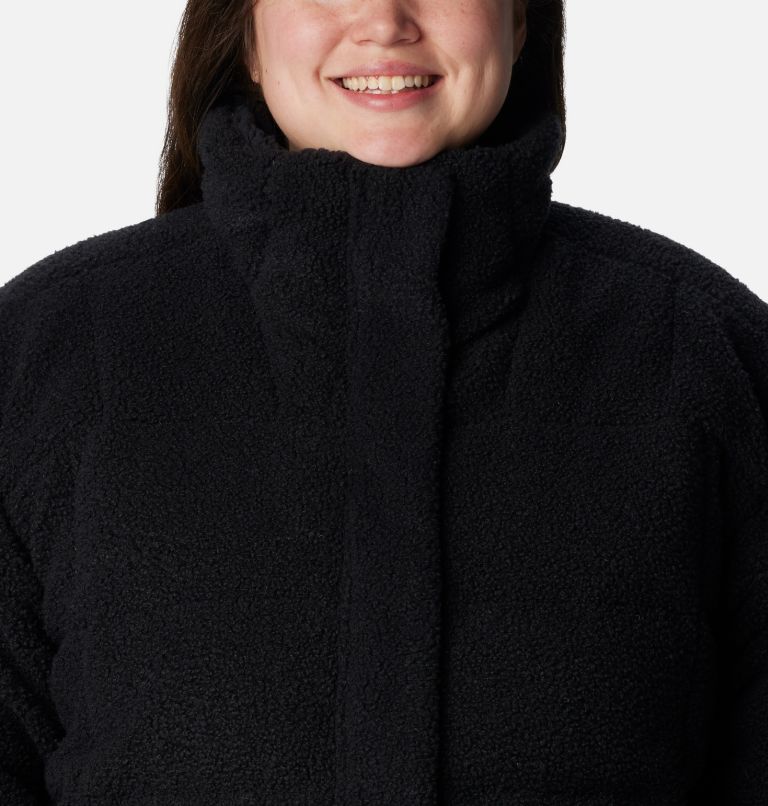 Women's Sherpa Ruby Falls Novelty Jacket - Plus Size, Color: Black Doodle Sherpa, image 4