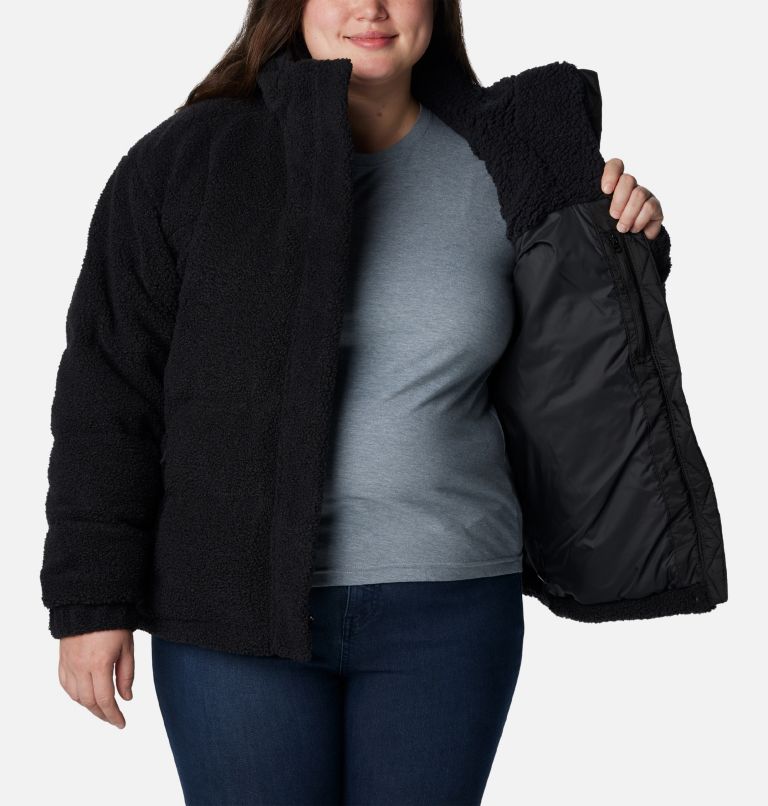 Women's Sherpa Ruby Falls Novelty Jacket - Plus Size, Color: Black Doodle Sherpa, image 5