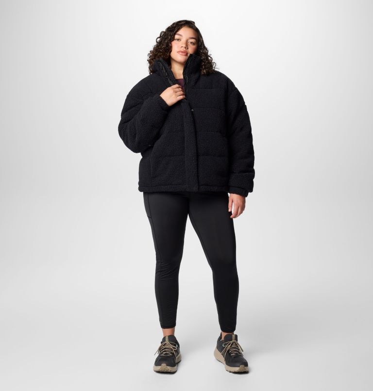 Women's Sherpa Ruby Falls Novelty Jacket - Plus Size, Color: Black Doodle Sherpa, image 3