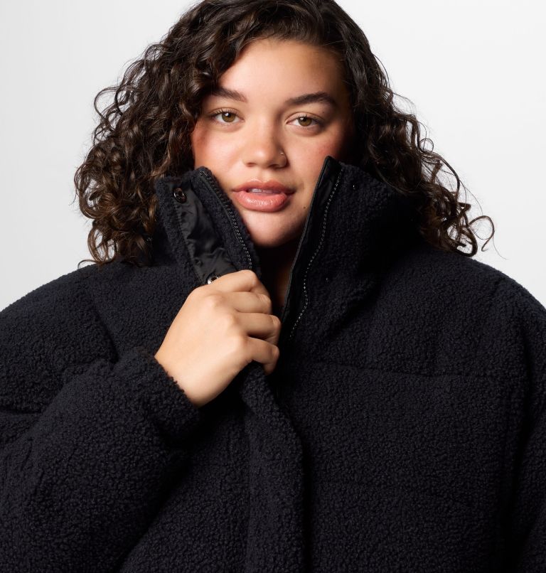 Women's Sherpa Ruby Falls Novelty Jacket - Plus Size, Color: Black Doodle Sherpa, image 5