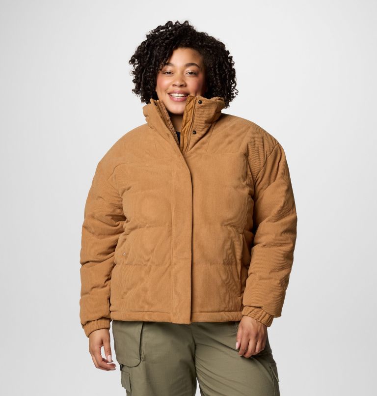 Women's Sherpa Ruby Falls Novelty Jacket - Plus Size, Color: Camel Brown Corduroy, image 1