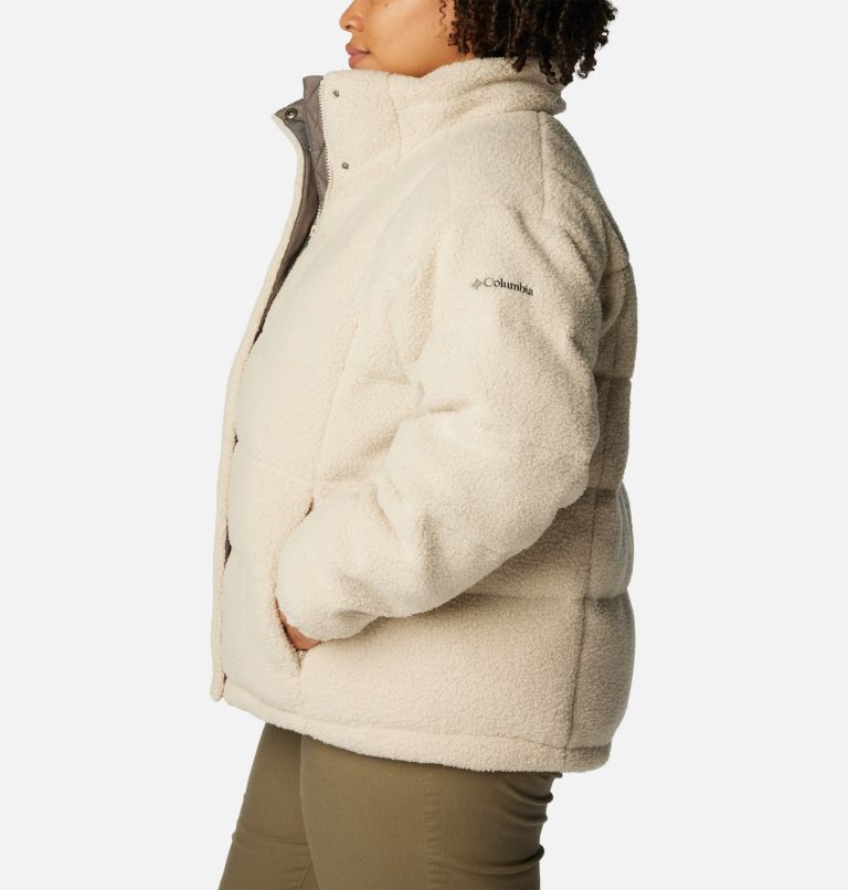 Women's Sherpa Ruby Falls Novelty Jacket - Plus Size, Color: Dark Stone Doodle Sherpa, image 3