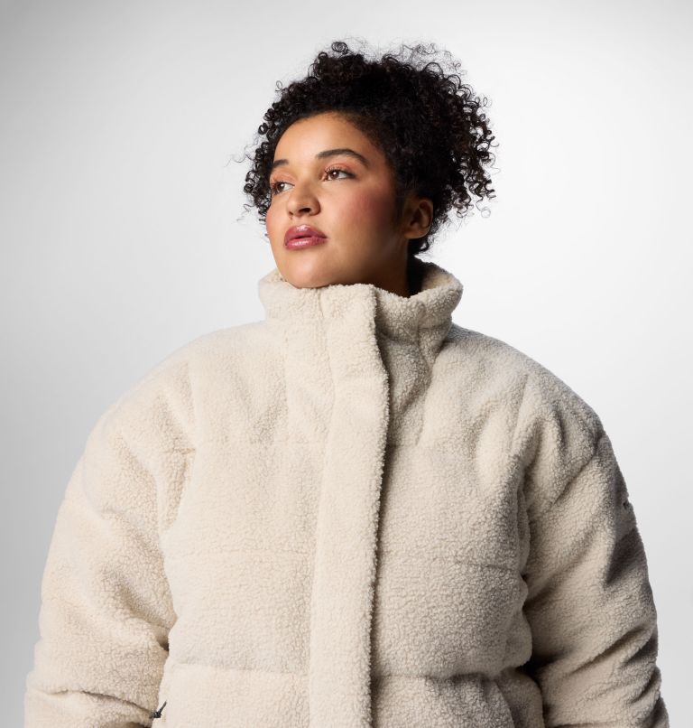 Women's Sherpa Ruby Falls Novelty Jacket - Plus Size, Color: Dark Stone Doodle Sherpa, image 5