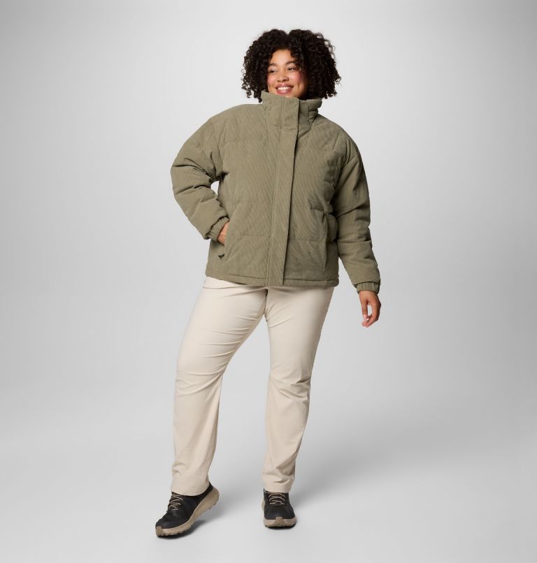Women's Sherpa Ruby Falls Novelty Jacket - Plus Size, Color: Stone Green Corduroy, image 3